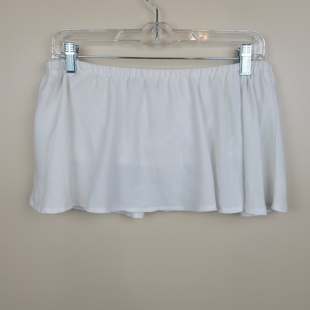 Eight Paris White Strapless Crop Top size L